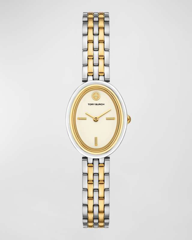 Oval Two-Tone Stainless Steel Watch