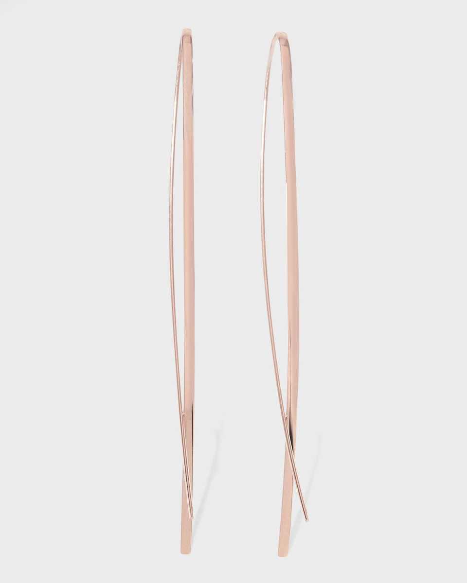 14k Elite Narrow Upside Down Hoop Earrings