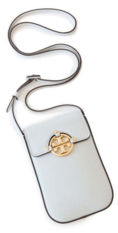 Tory Burch Miller Phone Crossbody Feather Gray