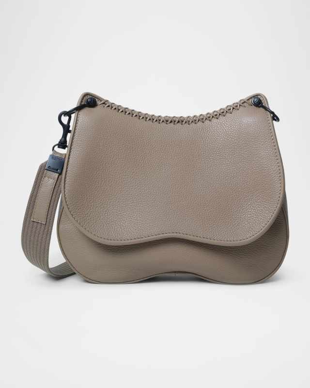 Medium Leather Saddle Crossbody Bag