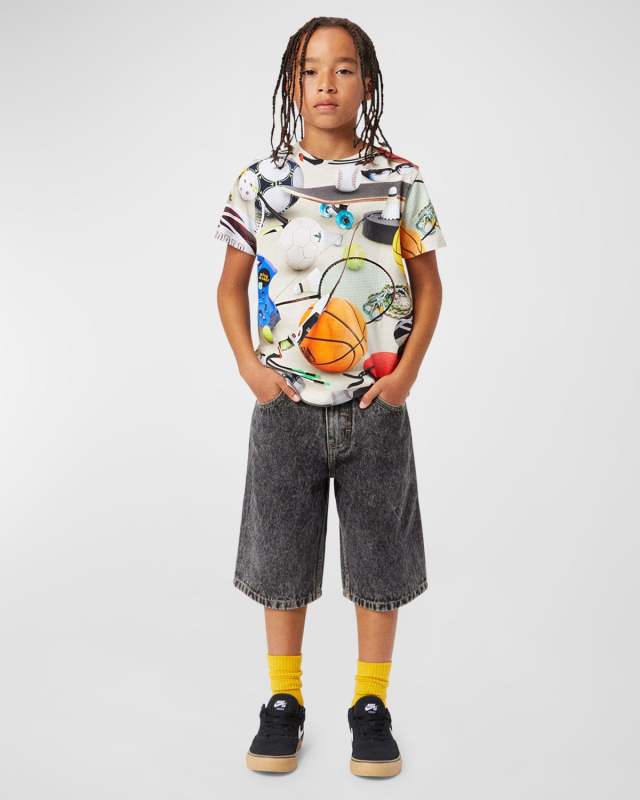 Boy's Ralphie Sports-Print T-Shirt, Size 8-10