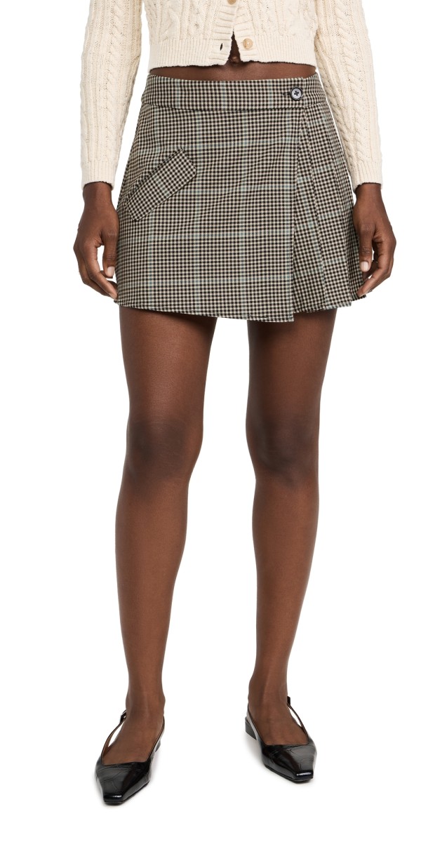 RAILS Adriana Skirt Teal Multi Check