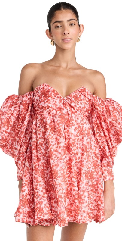 BARDOT Lani Floral Mini Dress Red Dit Fl