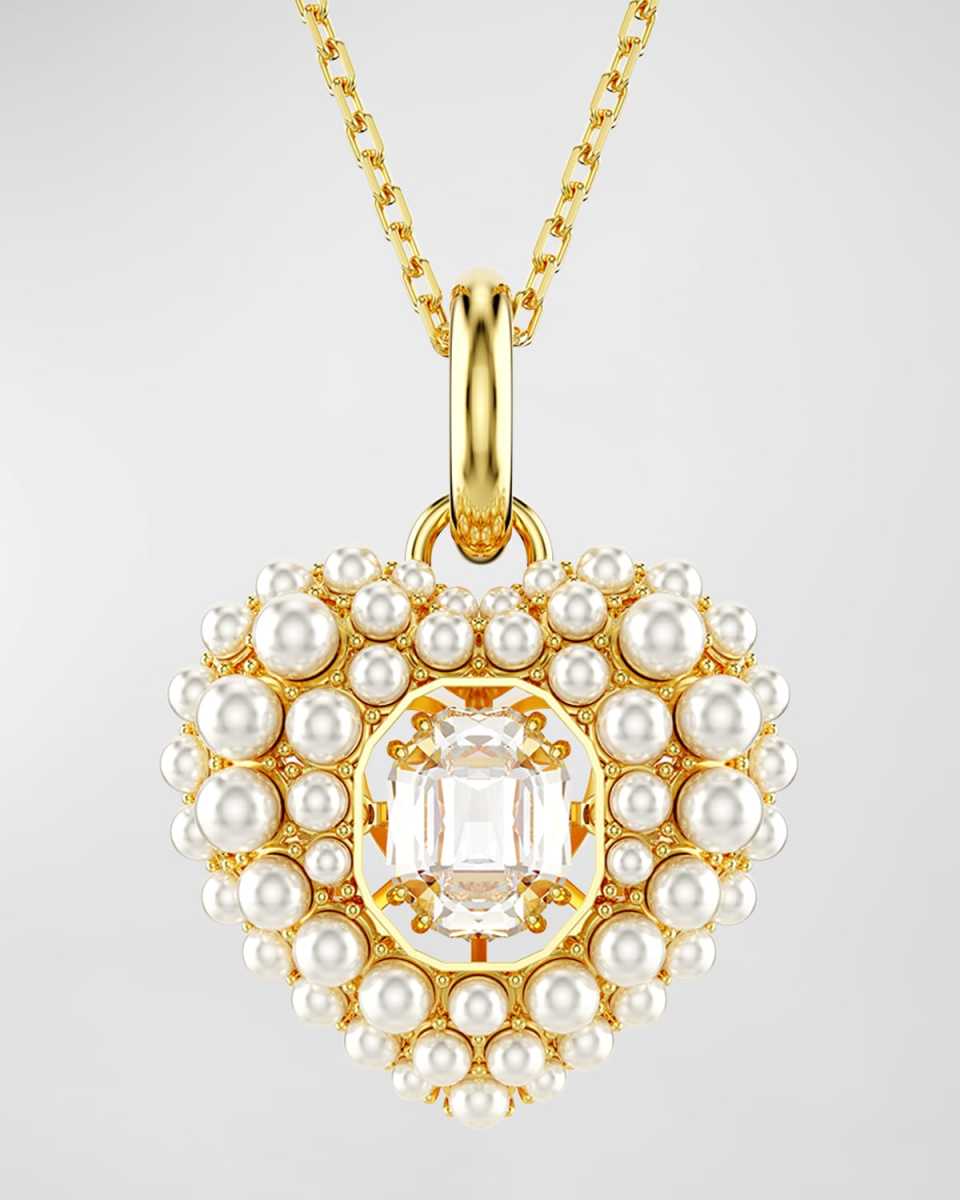 Hyperbola Heart Pendant Necklace, Gold