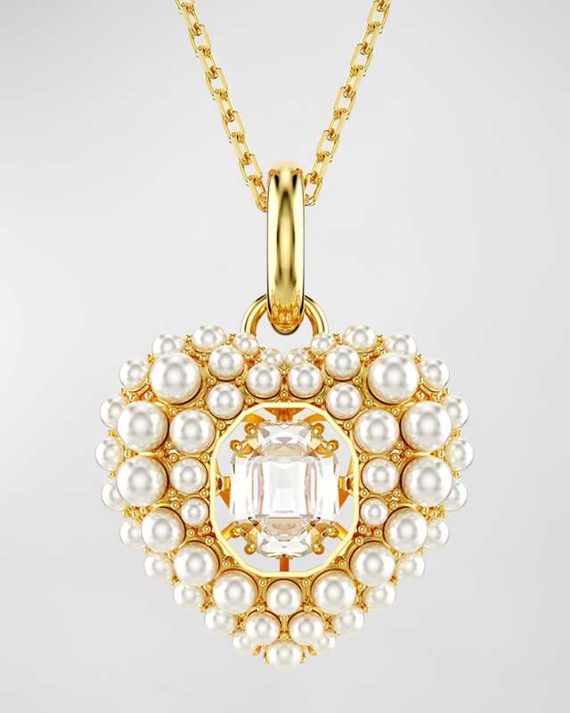 Hyperbola Heart Pendant Necklace, Gold