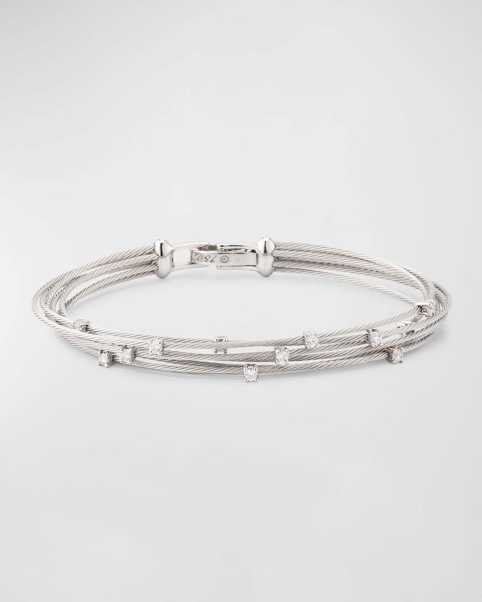 Seven-Strand Cable Wire Bracelet with Diamonds