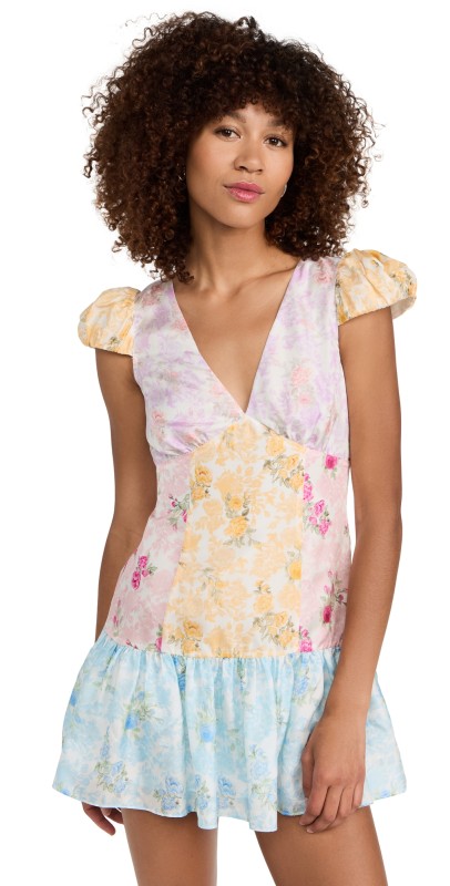 LoveShackFancy Russ Dress Rainbow Clouds
