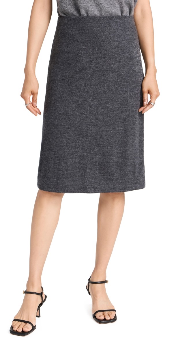 Vince Fitted Slip Skirt H Charcoal