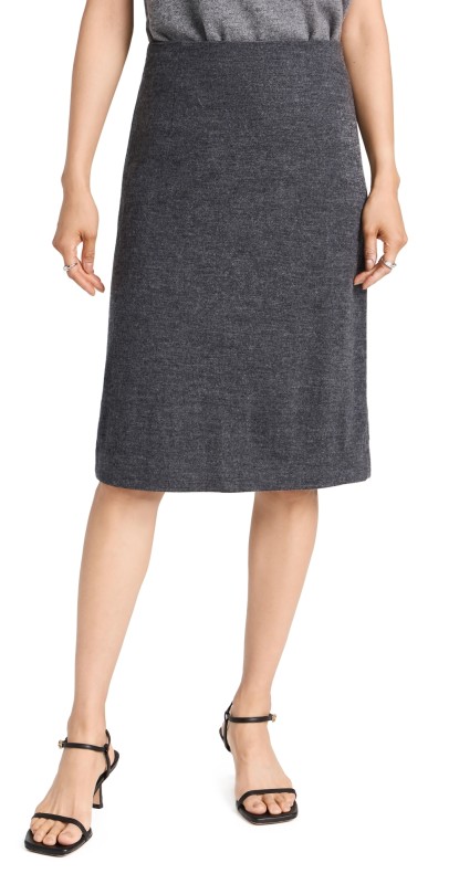 Vince Fitted Slip Skirt H Charcoal