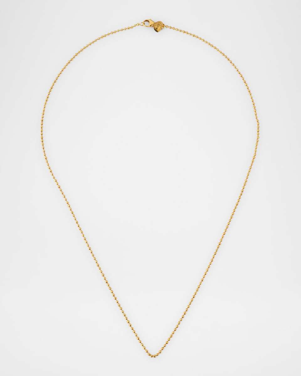 Golden Dreams 18K Yellow Gold 1.5mm Ball Chain Necklace, 18"