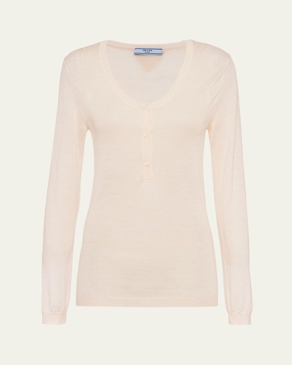 Logo Patch Superfine Cashmere Shirt