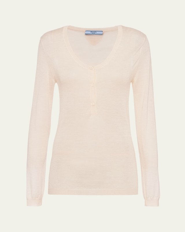 Logo Patch Superfine Cashmere Shirt
