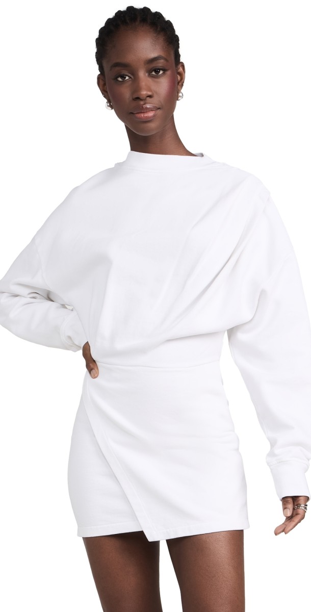 REV The Maven Sweatshirt Dress White