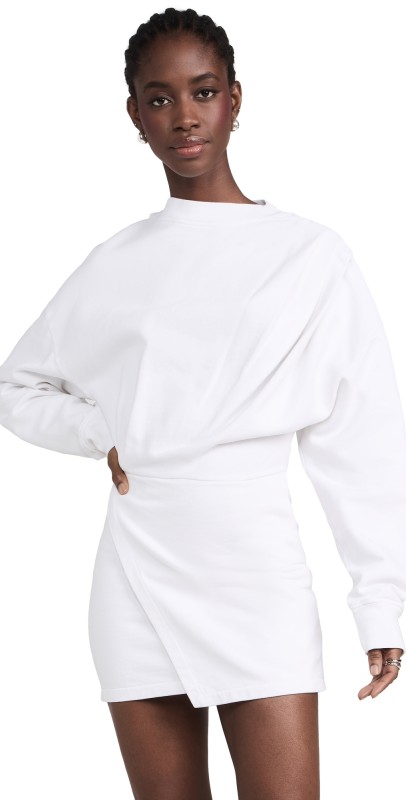 REV The Maven Sweatshirt Dress White