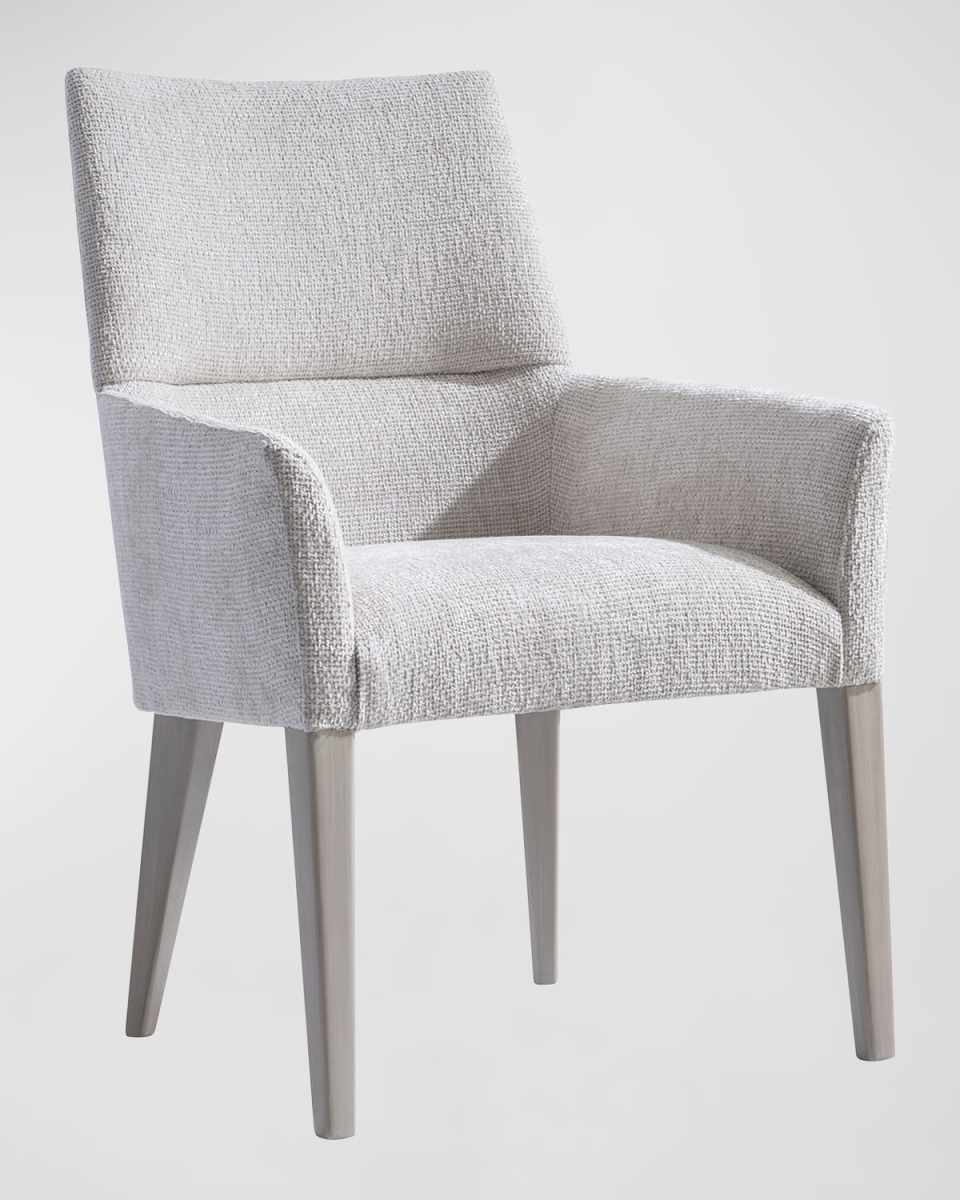 Stratum Curved Upholstered Dining Arm Chair