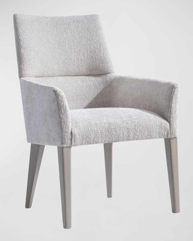Stratum Curved Upholstered Dining Arm Chair