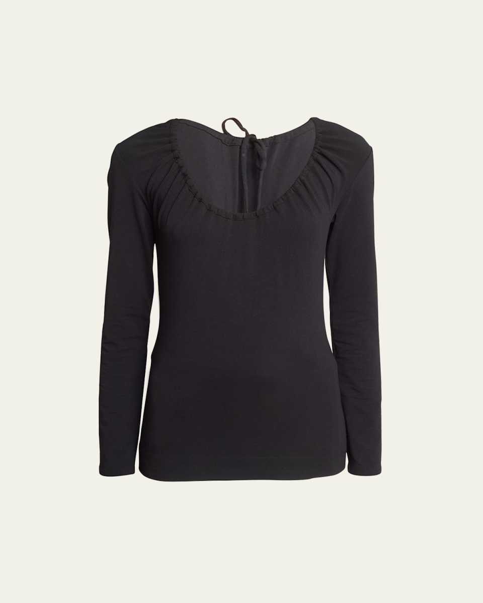 Sophia Long-Sleeve Drawstring Top