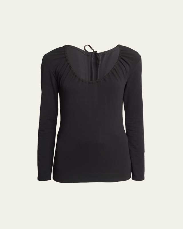 Sophia Long-Sleeve Drawstring Top