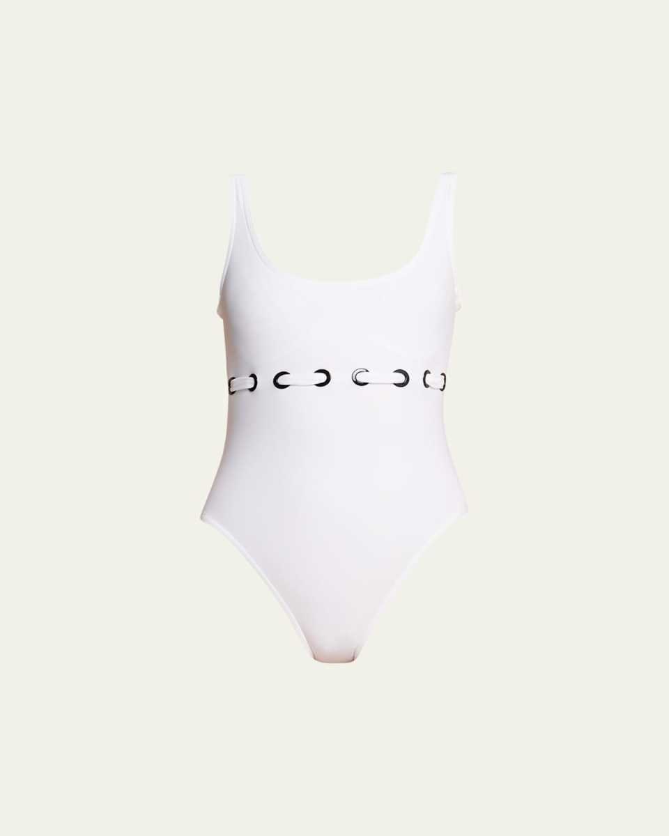 Lucy Round Neck Underwire Tank One-Piece Swimsuit
