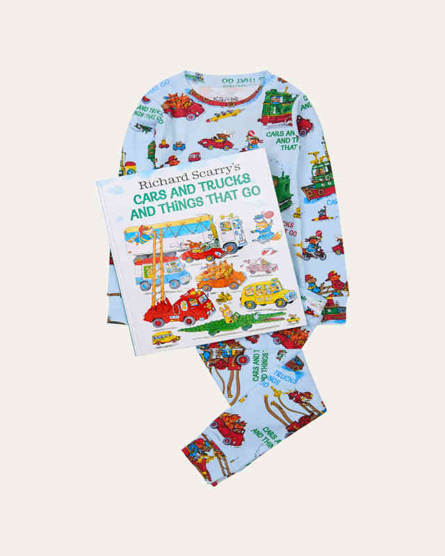 Boy's Richard Scarry's Cars and Trucks That Go Book & PJs Gift Set, Size 2-