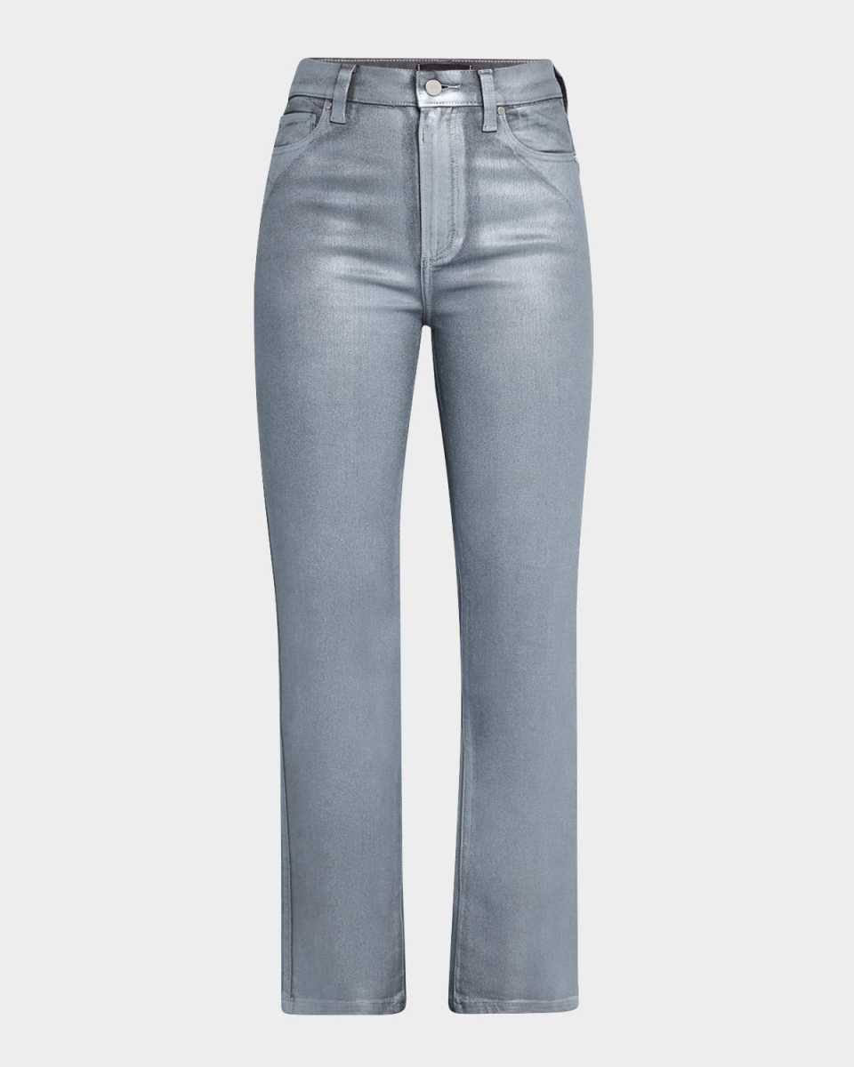Claudine Metallic Kick-Flare Jeans