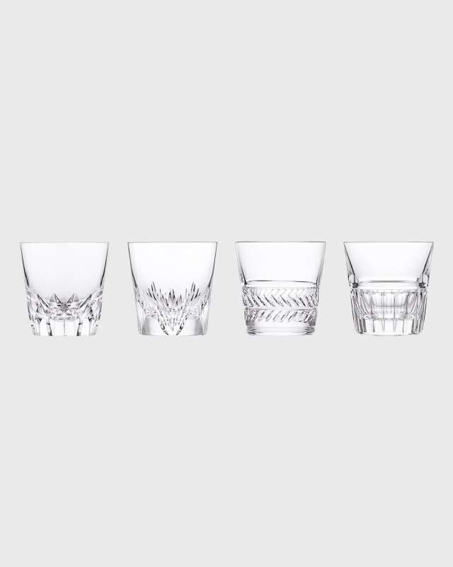 Versailles King Louis Double Old Fashioned Glasses, Set of 4