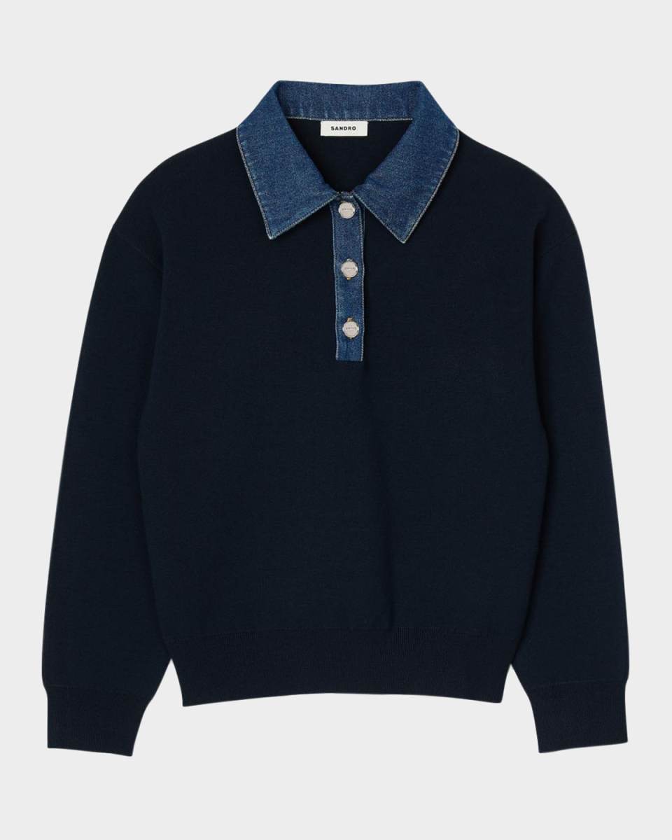 Damien Denim Collar Sweater