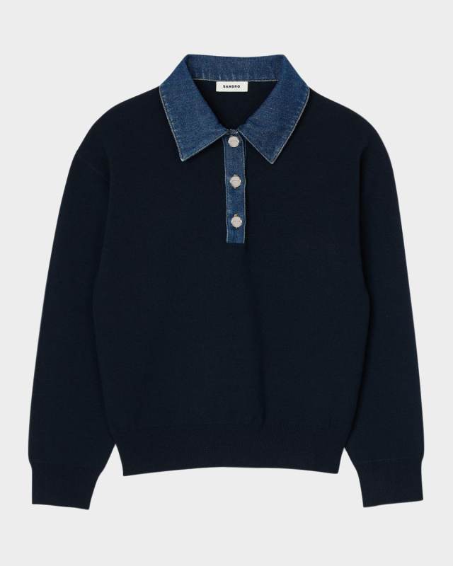 Damien Denim Collar Sweater