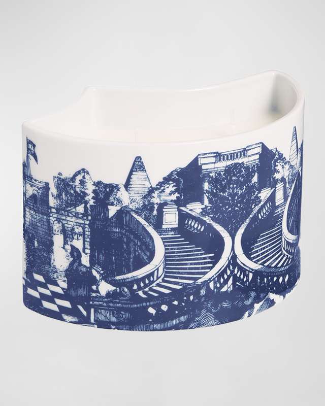 Scented Nesting Size Candle Blue & White/ Giardino Settecentesco
