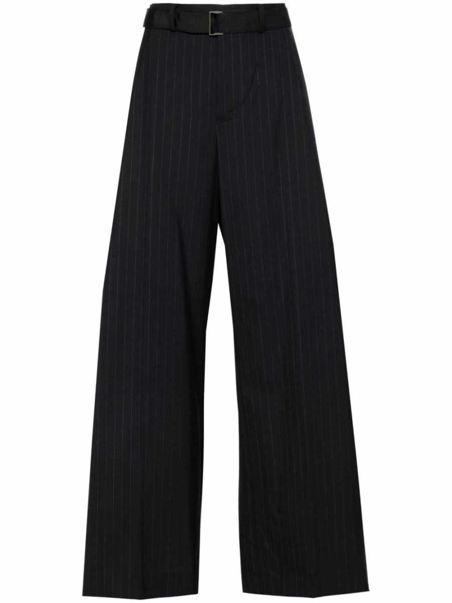 high-waist wide-leg trousers