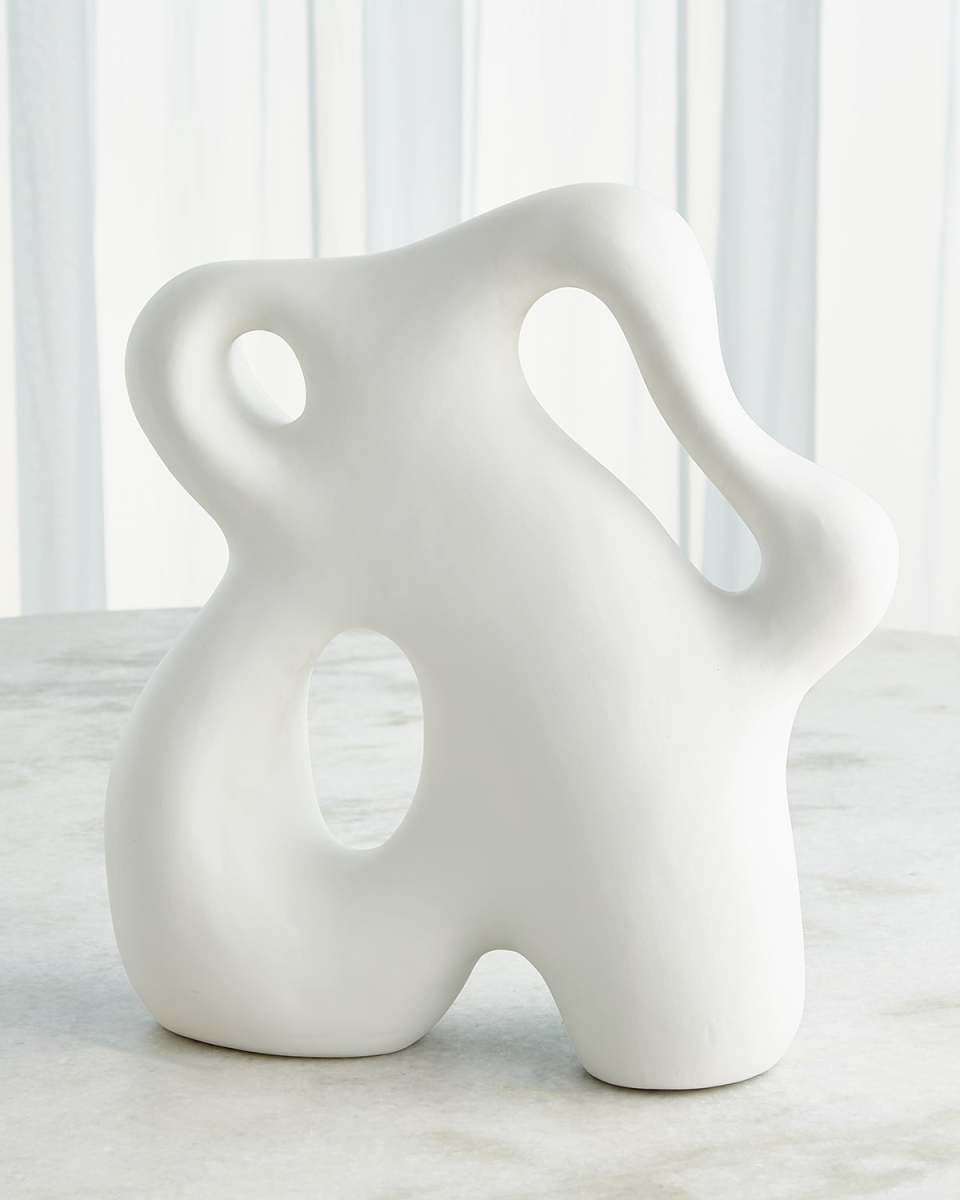 Ronan Matte White Sculpture, Large