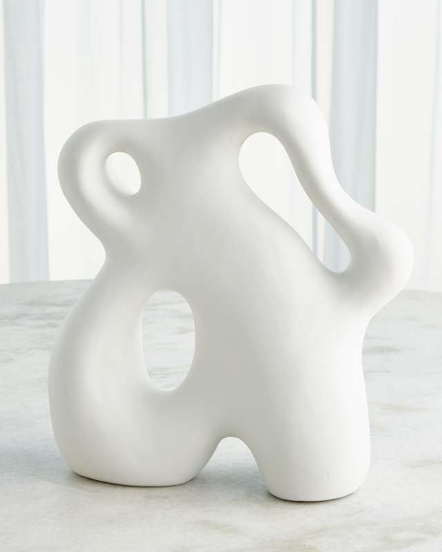 Ronan Matte White Sculpture, Large