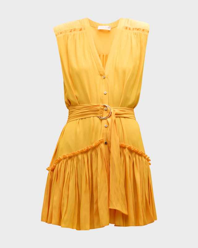Miley Sleeveless Button-Front Mini Dress