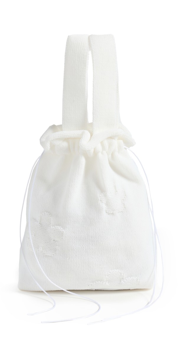 Cecilie Bahnsen Prisma Knit Ute Bag White