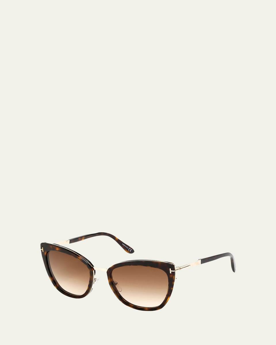 Simona Cat-Eye Metal & Acetate Sunglasses