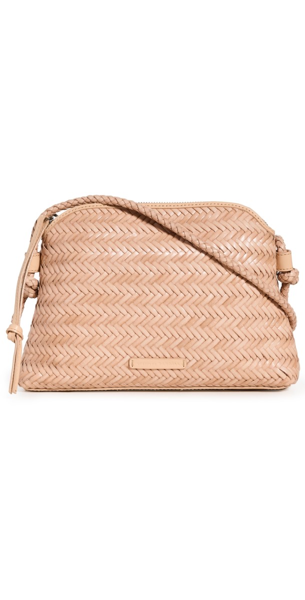 Loeffler Randall Mallory Woven Crossbody Bag Desert Sand