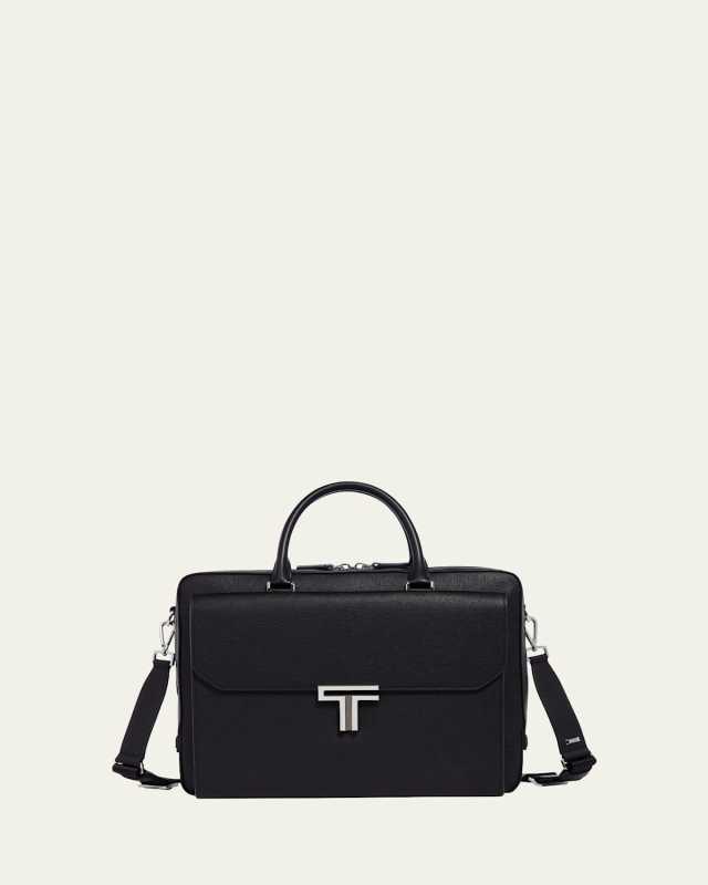 Vincenzo Zip Leather Briefcase