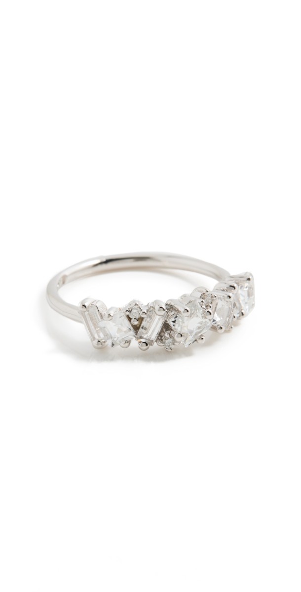 Kalan by Suzanne Kalan 14k White Gold Ring White Topaz