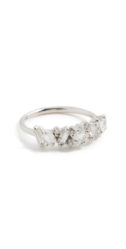 Kalan by Suzanne Kalan 14k White Gold Ring White Topaz