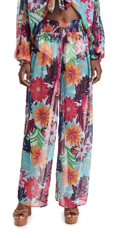 Ramy Brook Lancaster Pants Multi Flower Print
