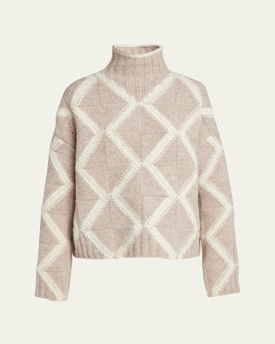 Argyle Intarsia Wool Sweater