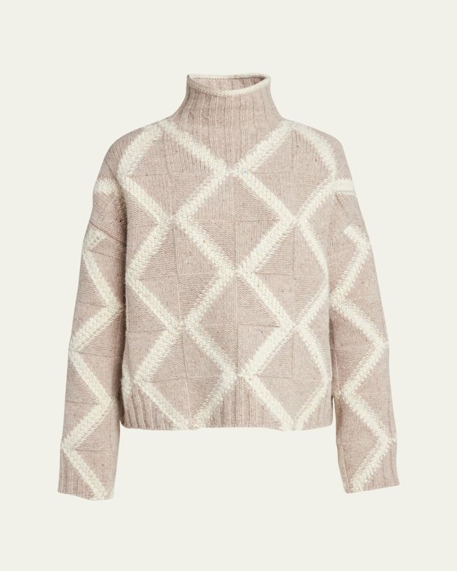 Argyle Intarsia Wool Sweater