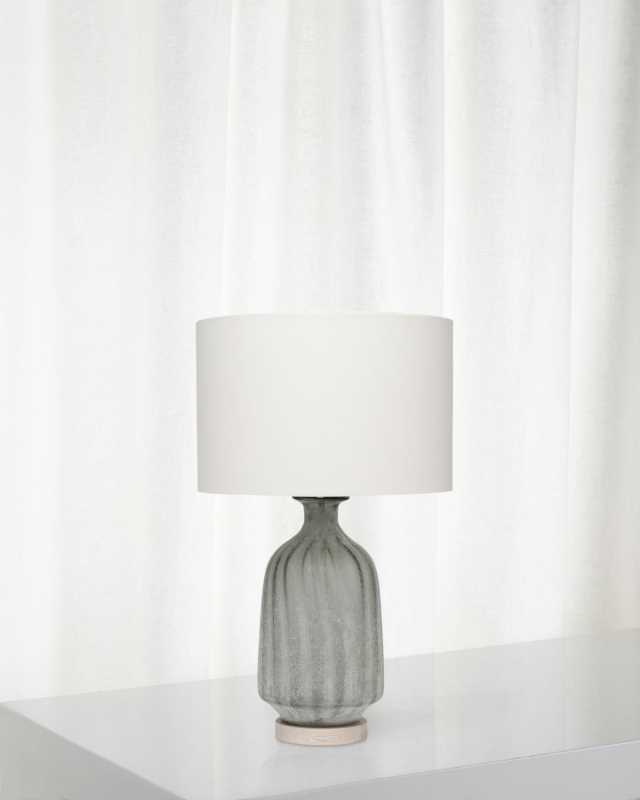 Frosted Glass Table Lamp, Grey