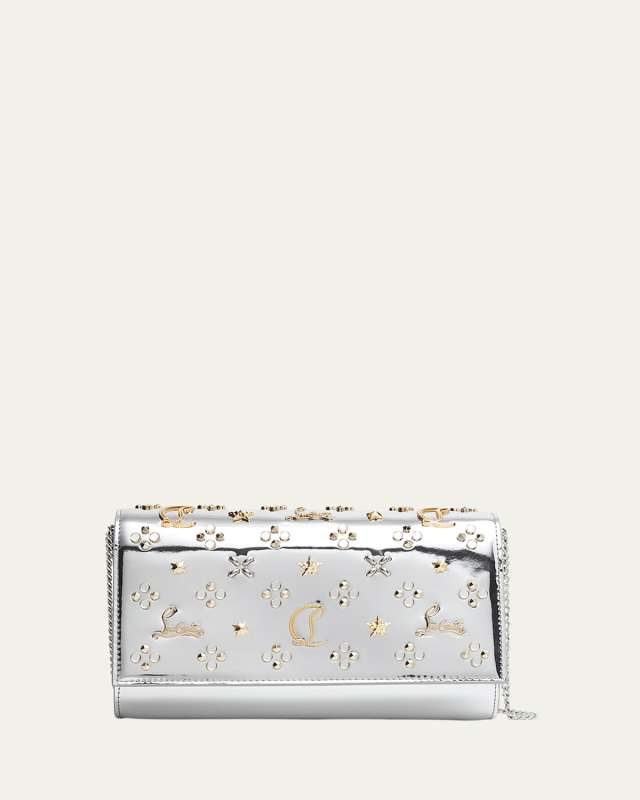 Paloma Loubinthesky Metallic Leather Clutch Bag