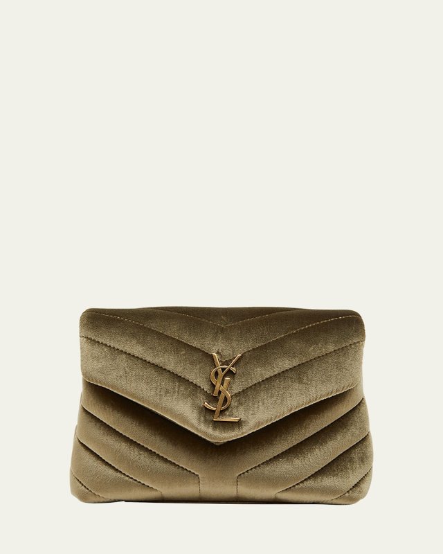 Loulou Toy YSL Crossbody Bag in Quilted Velvet