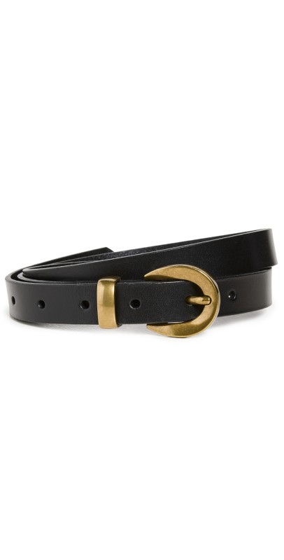 Madewell Chunky Buckle Skinny Leather Belt Desert Camel