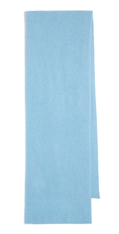 White + Warren Cashmere Waffle Scarf Slate Blu