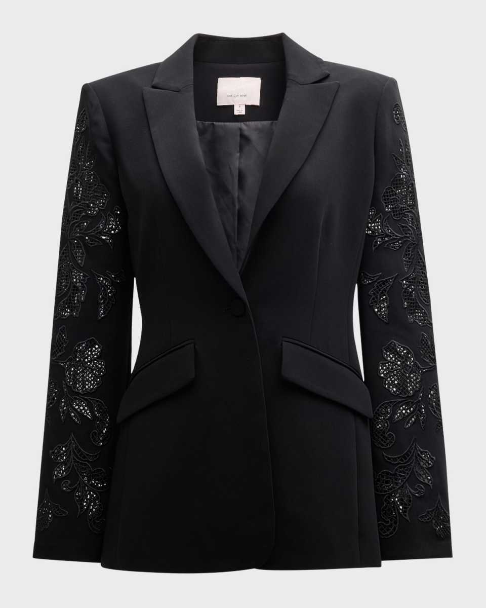Cheyenne Cutout Paisley Embroidered Blazer