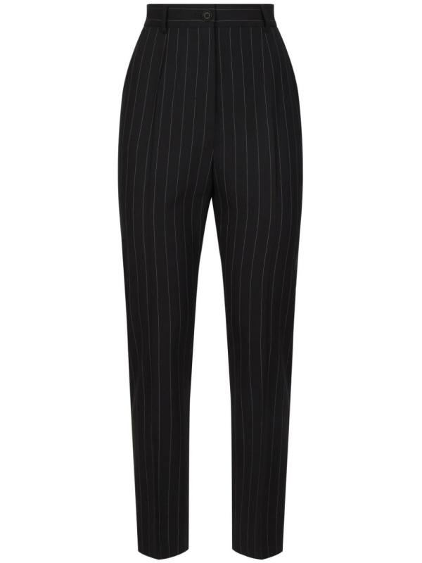 pinstriped trousers