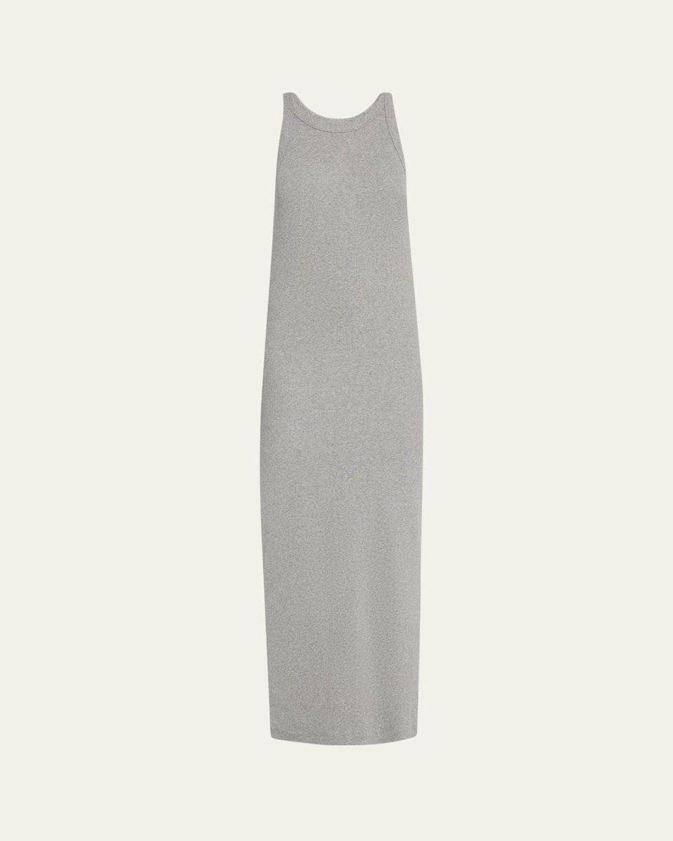 Curved Rib Knit Tank Dress